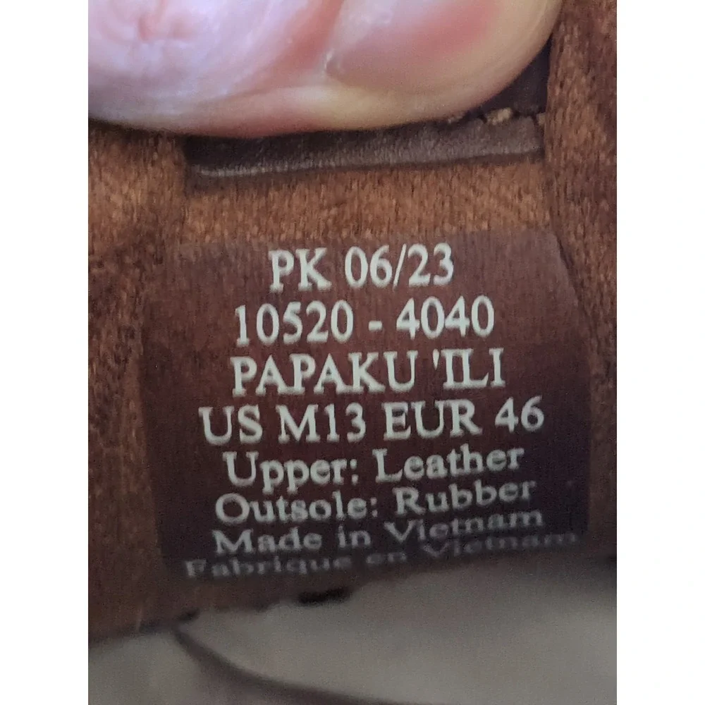 Olukai Papaku Ili Suede Leather Chukka Boots Size 13 Black White Lace Up